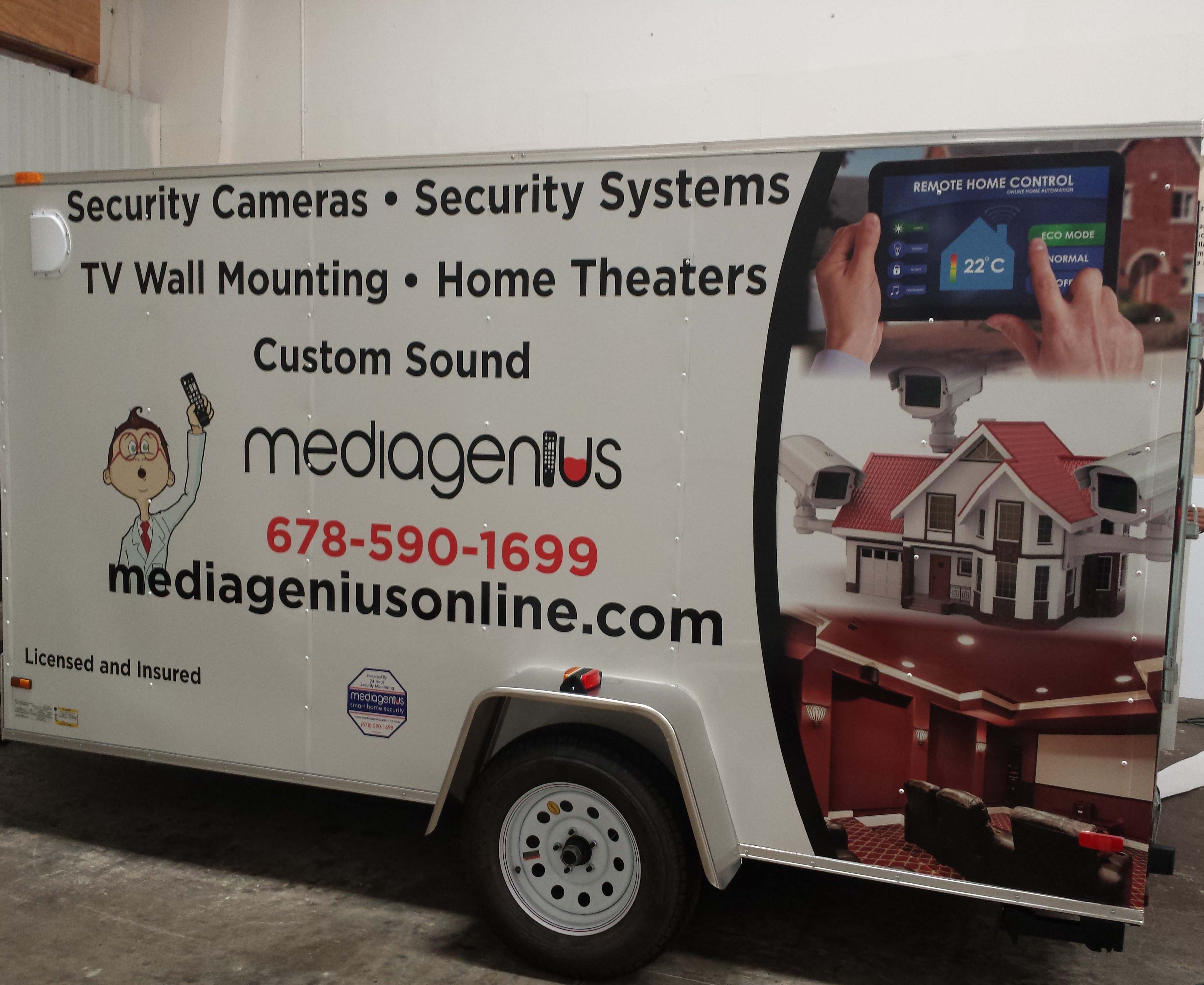 Partial Trailer Wrap for Henry County TV/ Media Genius in McDonough, GA
