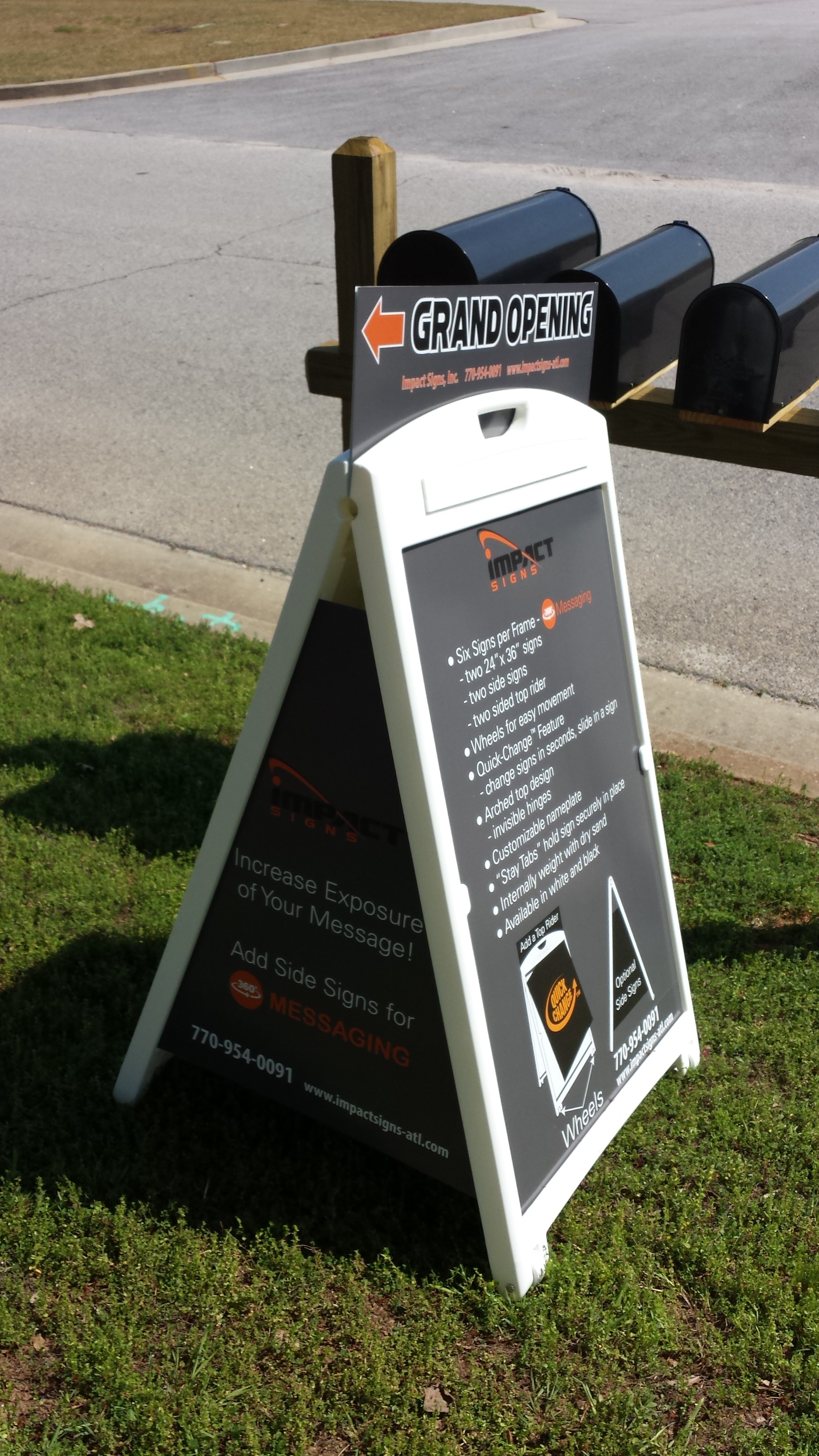 6 sided A-frame custom sign