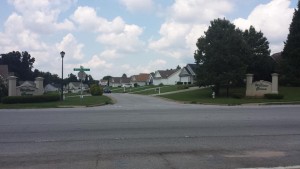 After damaged monument sign was replaced 