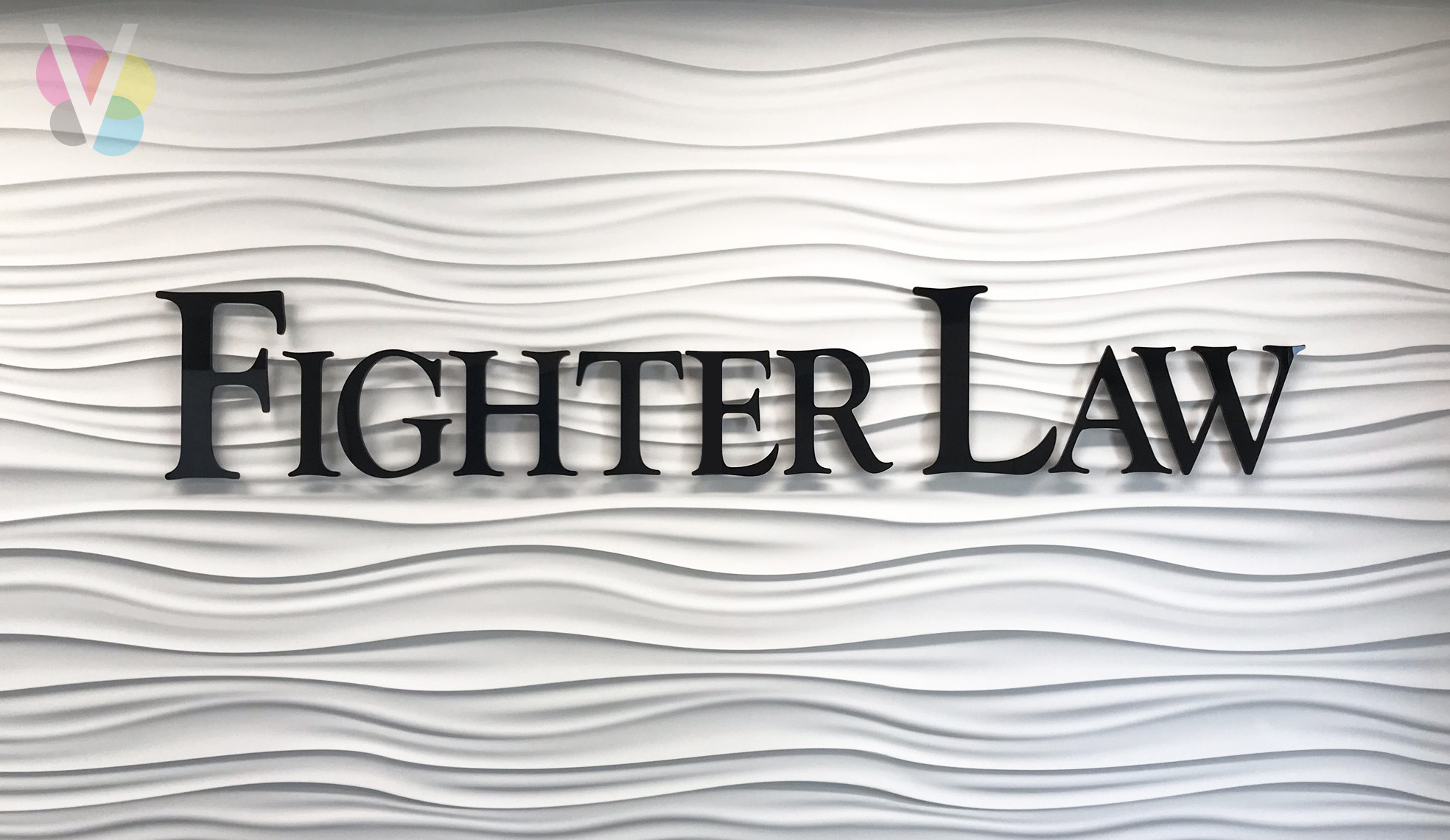 Orlando, FL - Stud Mounted Dimensional Letter Lobby Sign Installation for Law Group