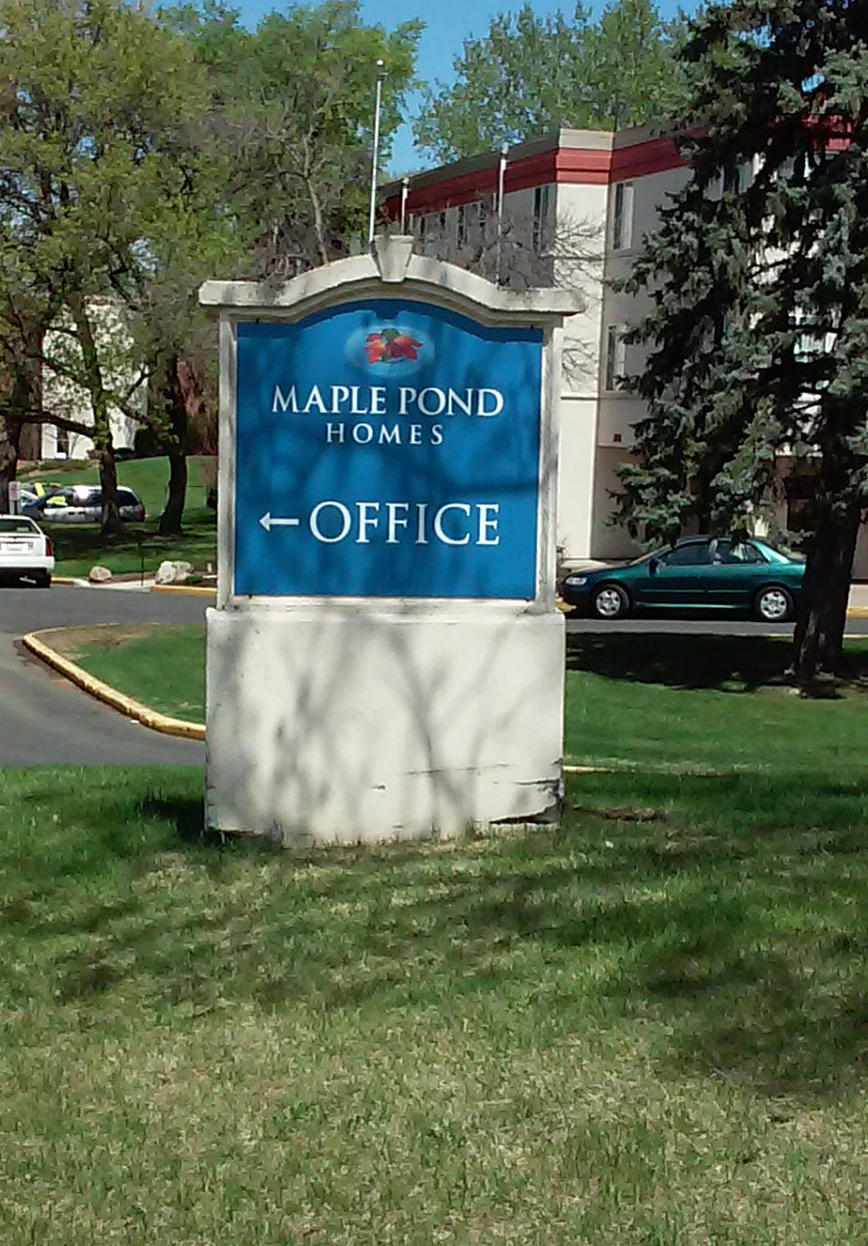 Replaced Sign in monument.