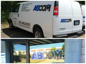 Vinyl Graphics for ABcom in Oakdale, MN