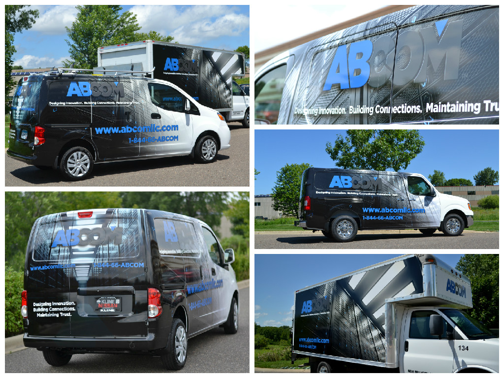 Vehicle Graphics &amp; Exterior Signage for ABcom- Vandais Heights, MN