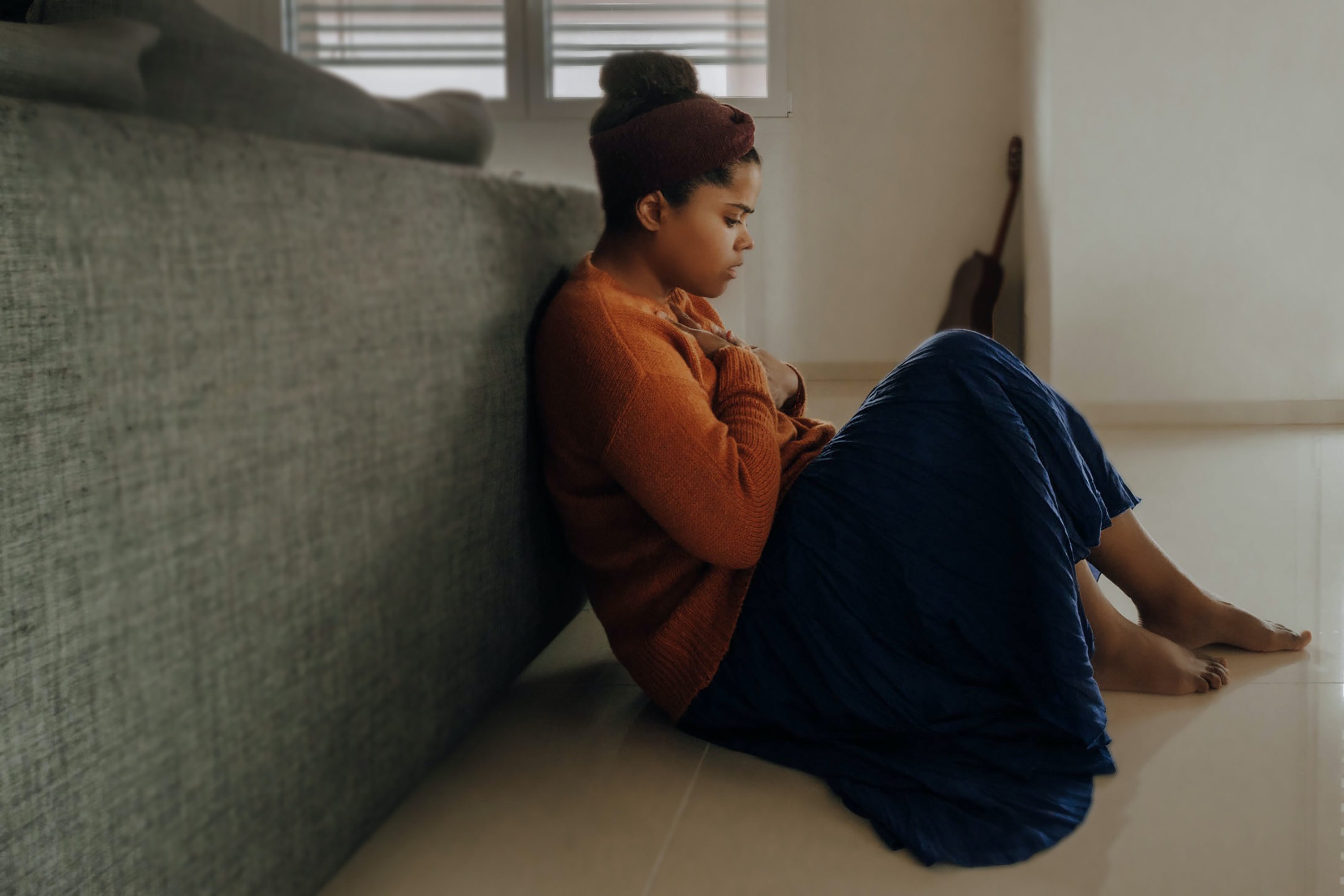 Anxious teenager struggles to relax