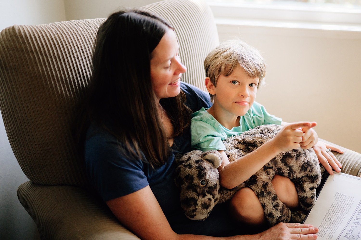 boy and mom
