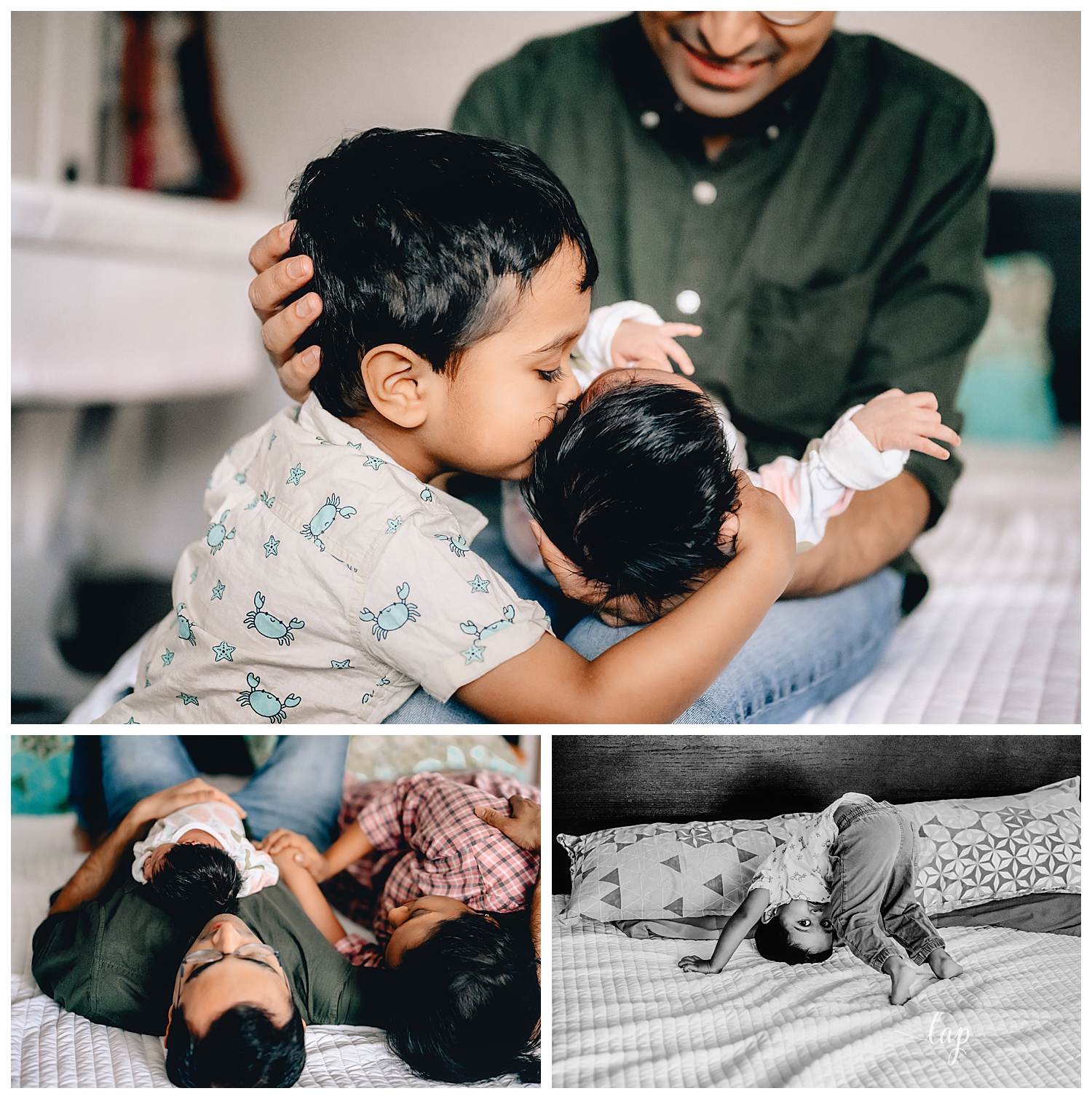 Newborn with family