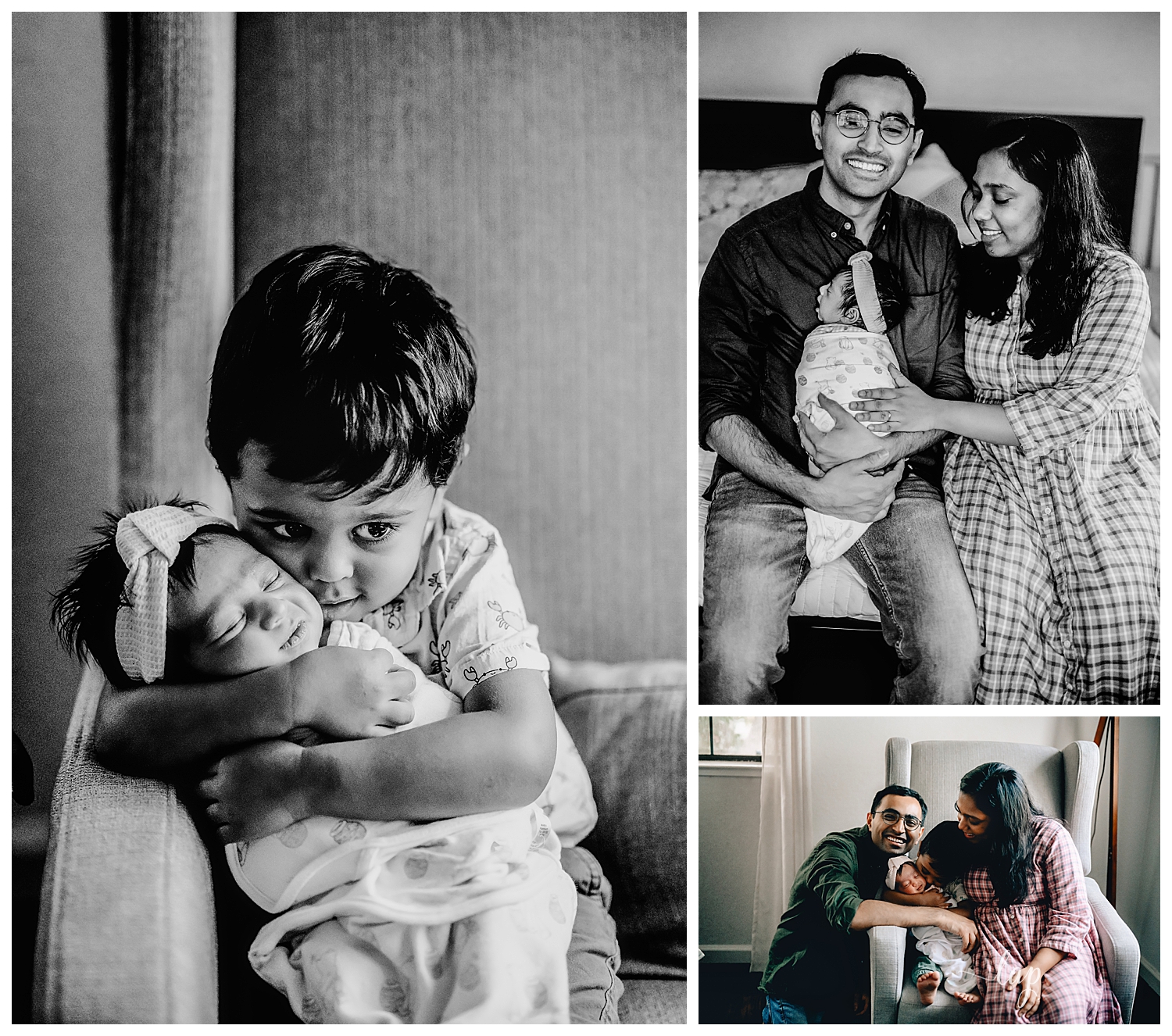 Newborn with family