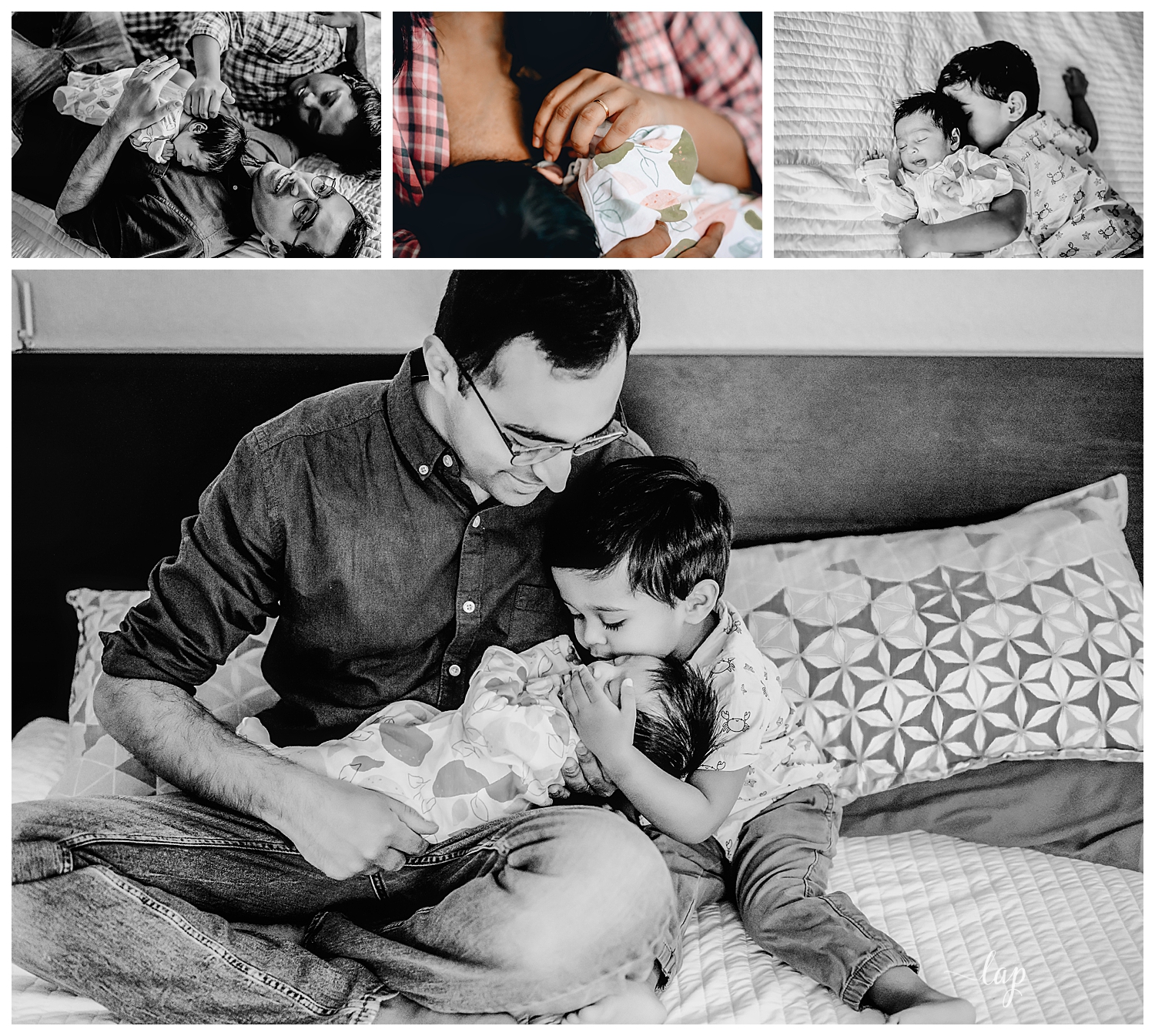 Newborn with family