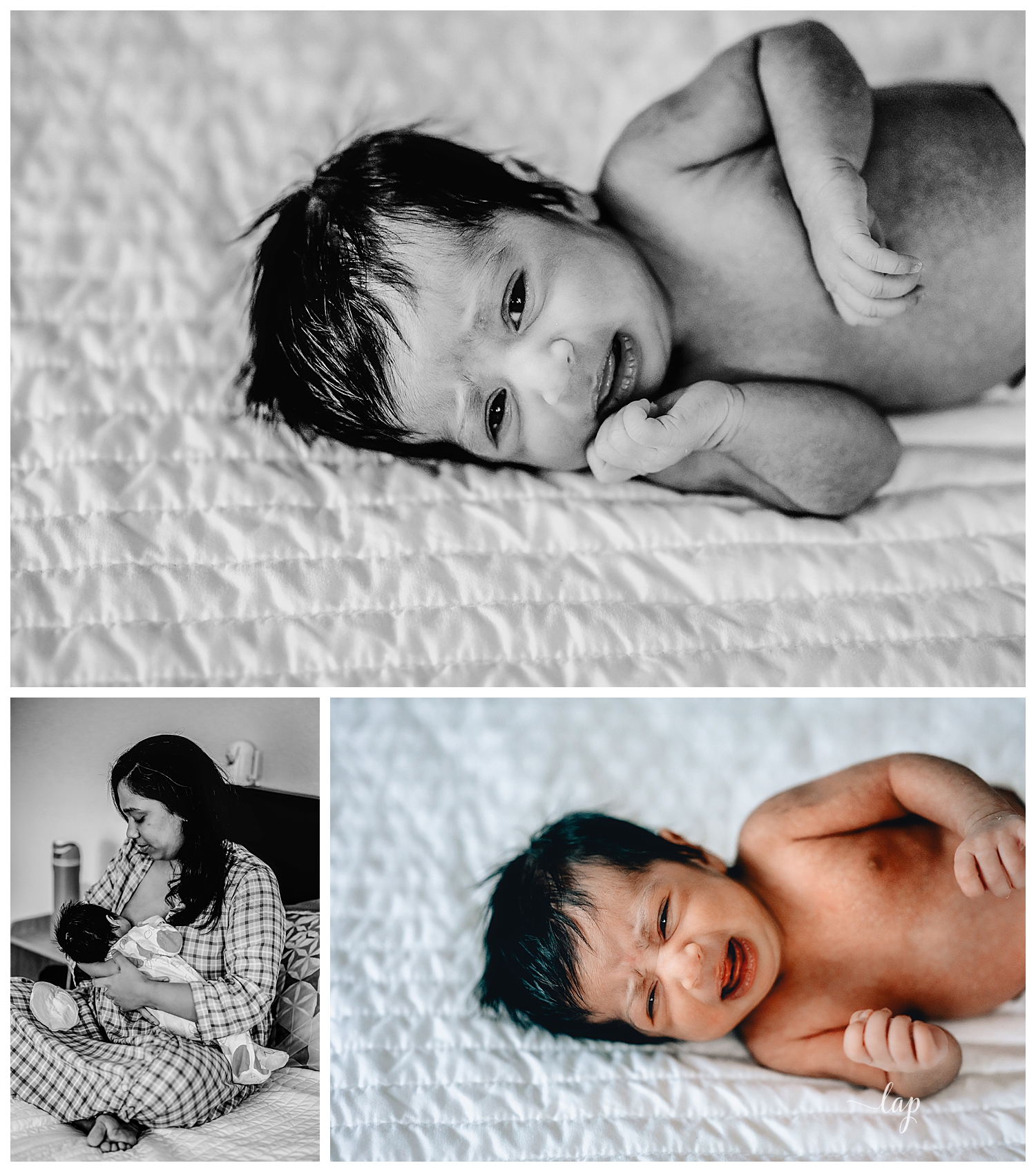 Newborn with family