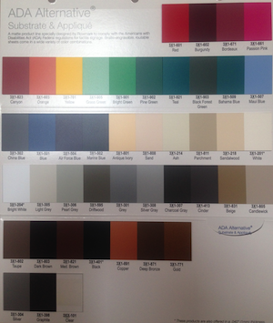 RowMark ADA Sign Colors in Plastic
