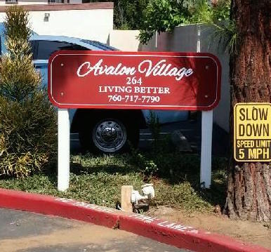 Village Hillside Village Apartment Monument Sign Vista CA. again, replaced a rotting wood sign