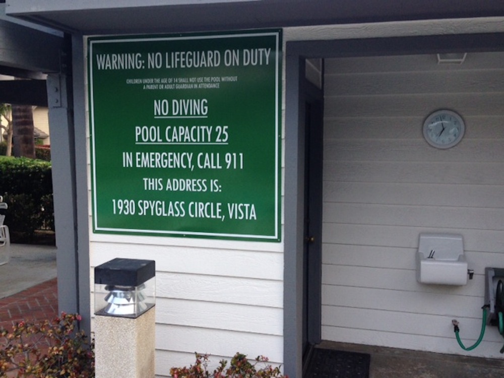 Swimming Pool Signs