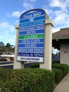Retail Monument Sign for Vista Rent A Center