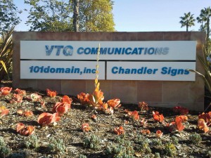 We added routed acrylic letters on this business park monument sign