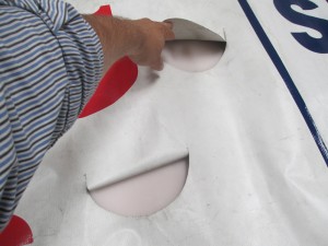 Air Relief holes are half circles that let the gusts through