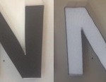 Channel letter Day Black Night White