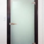 etched glass look with vinyl, a frosted glass door
