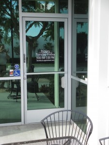 Cut Vinyl Letters on Windows