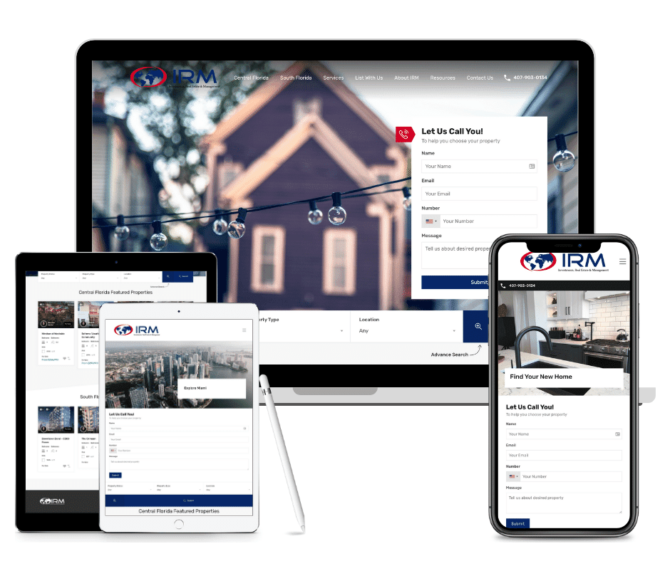 IRM USA Real Estate Website Design Orlando, FL