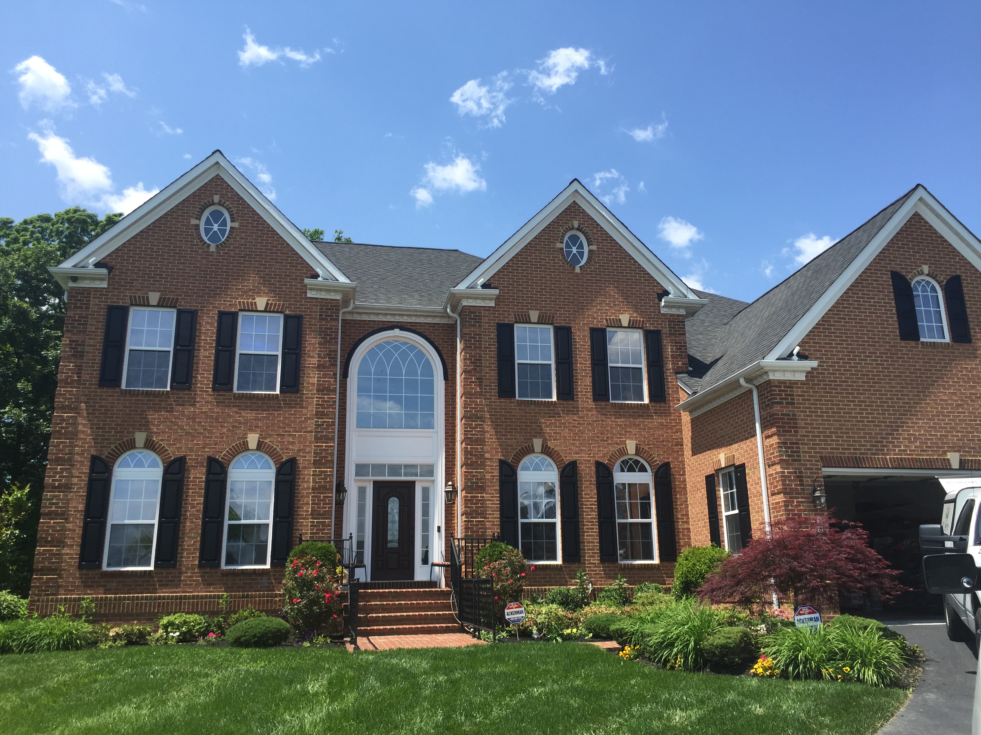 Waldorf, Md - Window Tint Film Project on Beautiful 2 Story Brick Home