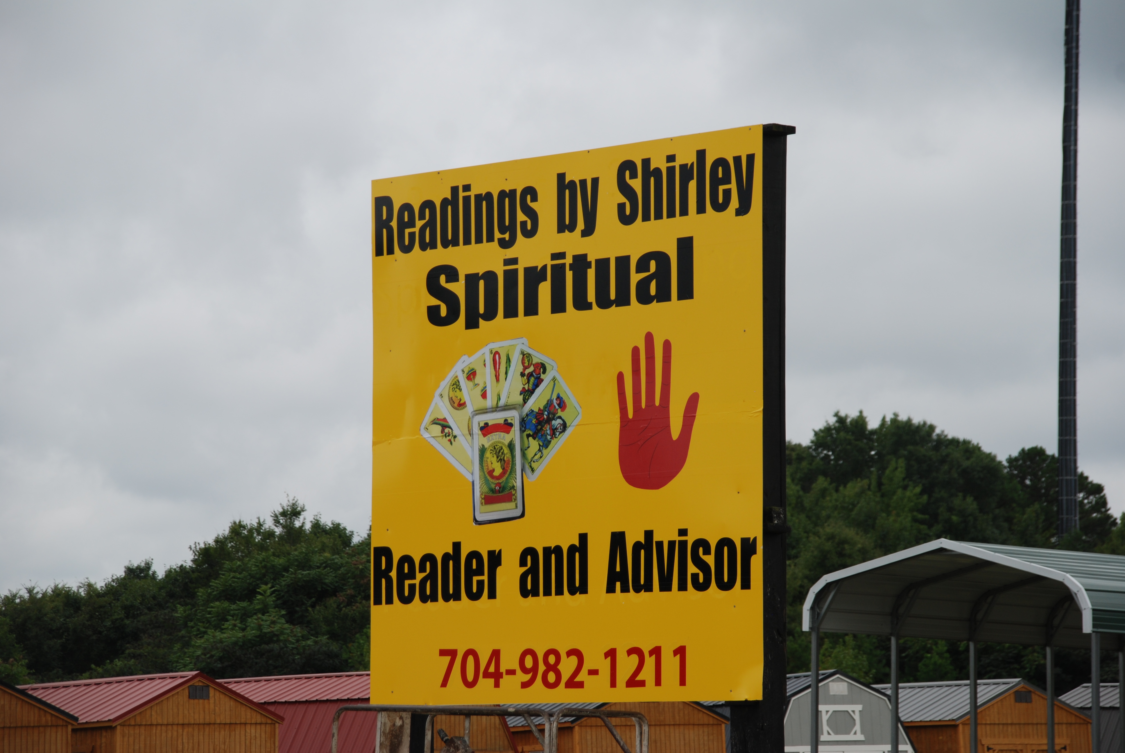 Business sign made out of aluminum and vinyl, in Albemarle, NC for a spritual reader and adviser