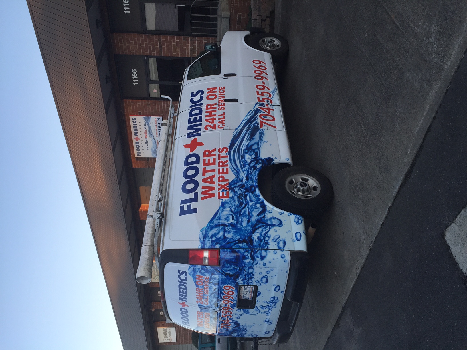 Partial Vehicle Wrap for Flood Medics in Pineville, NC