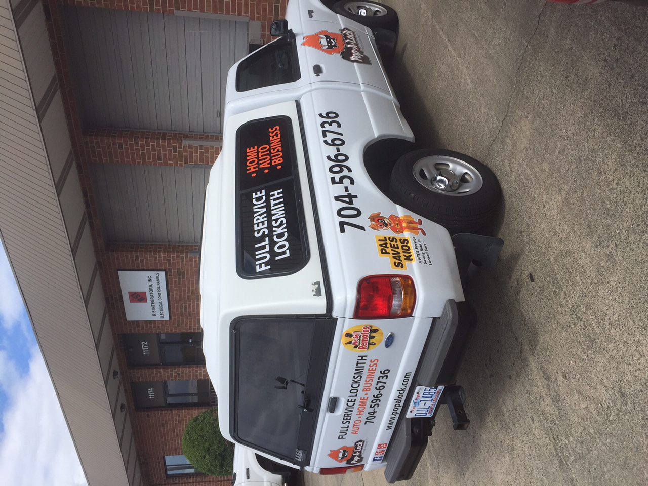 Vehicle Decals for Pop A Lock Locksmith Located in Charlotte, NC