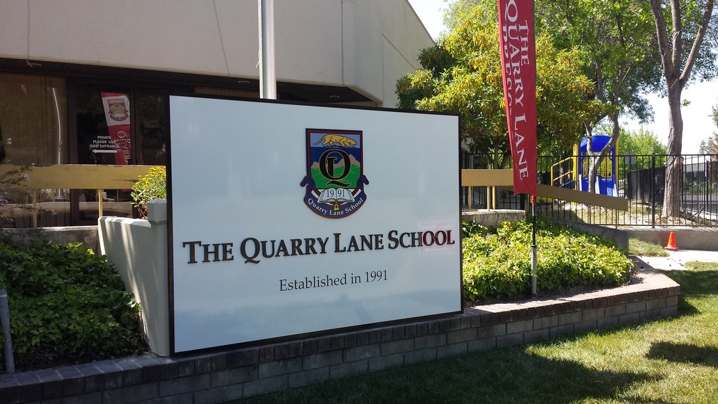 New Custom Signs in the East Bay (Pleasanton, CA) for The Quarry Lane School