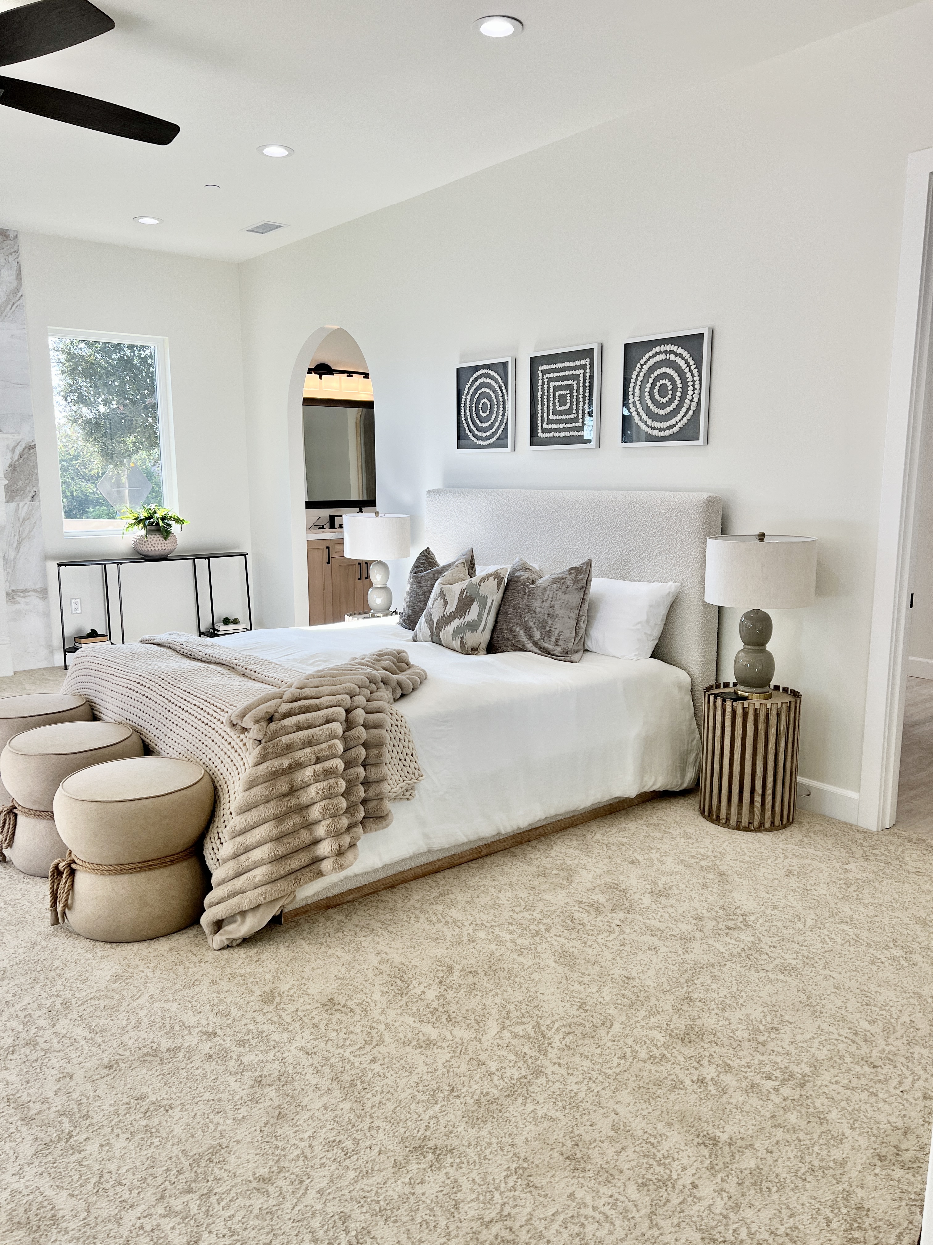 Los Angeles, CA — Does Textured Staging Balance Shiny Gray Modern Interiors?