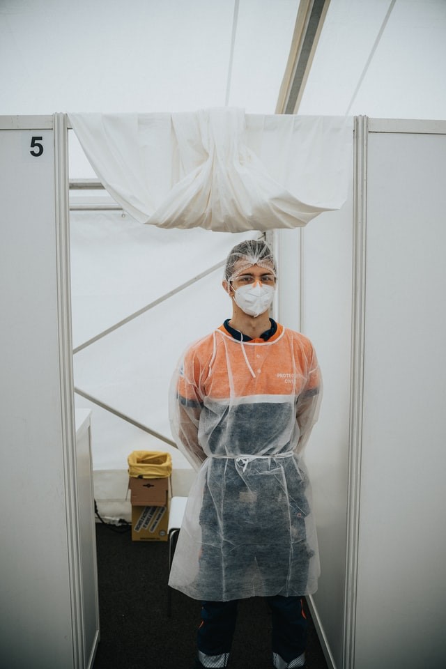 Man in a Biohazard Suit