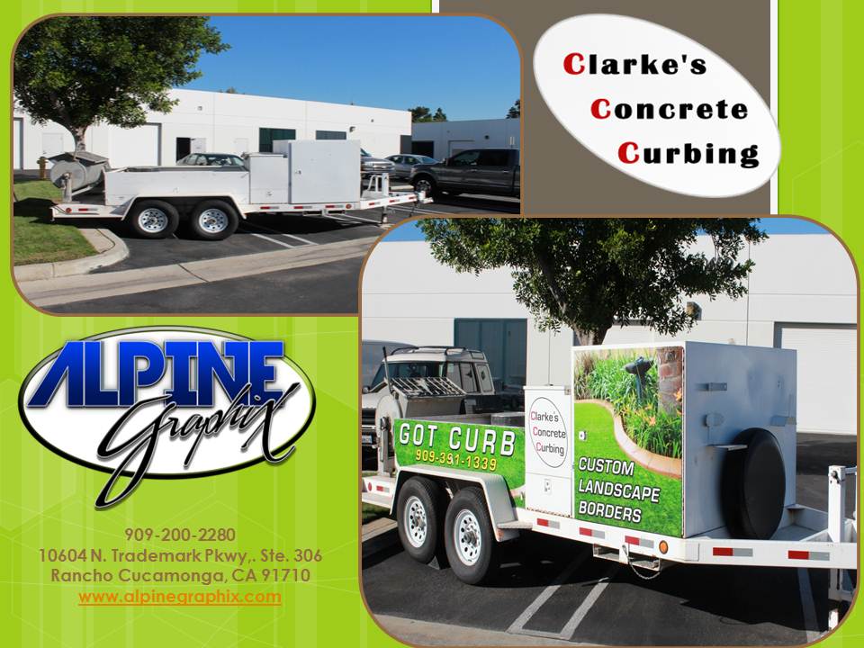 Clarke's Concrete Trailer Wrap