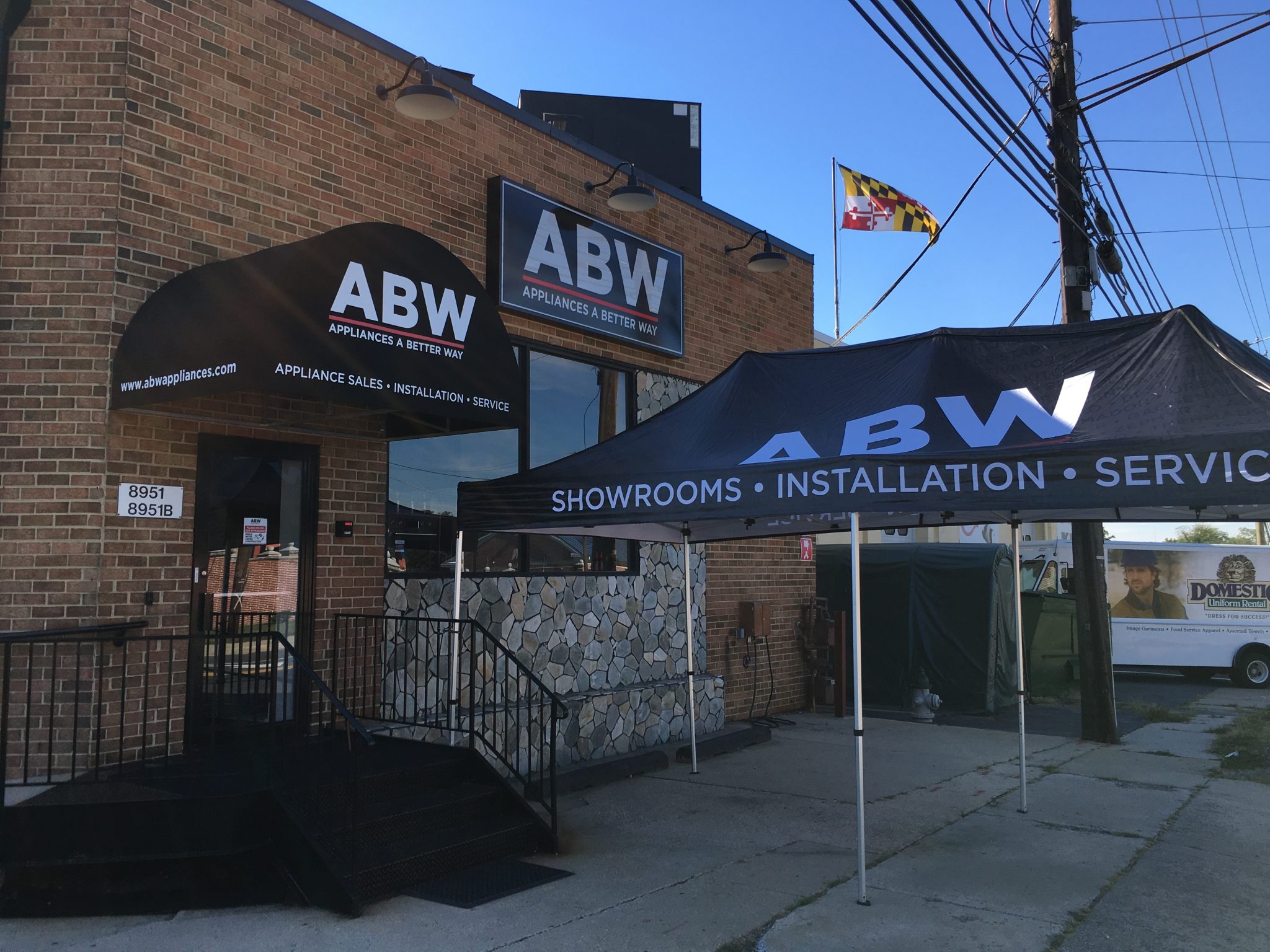 Maryland/Virginia – Exterior Sign Package for Company Rebranding: Appliance Builders Wholesalers