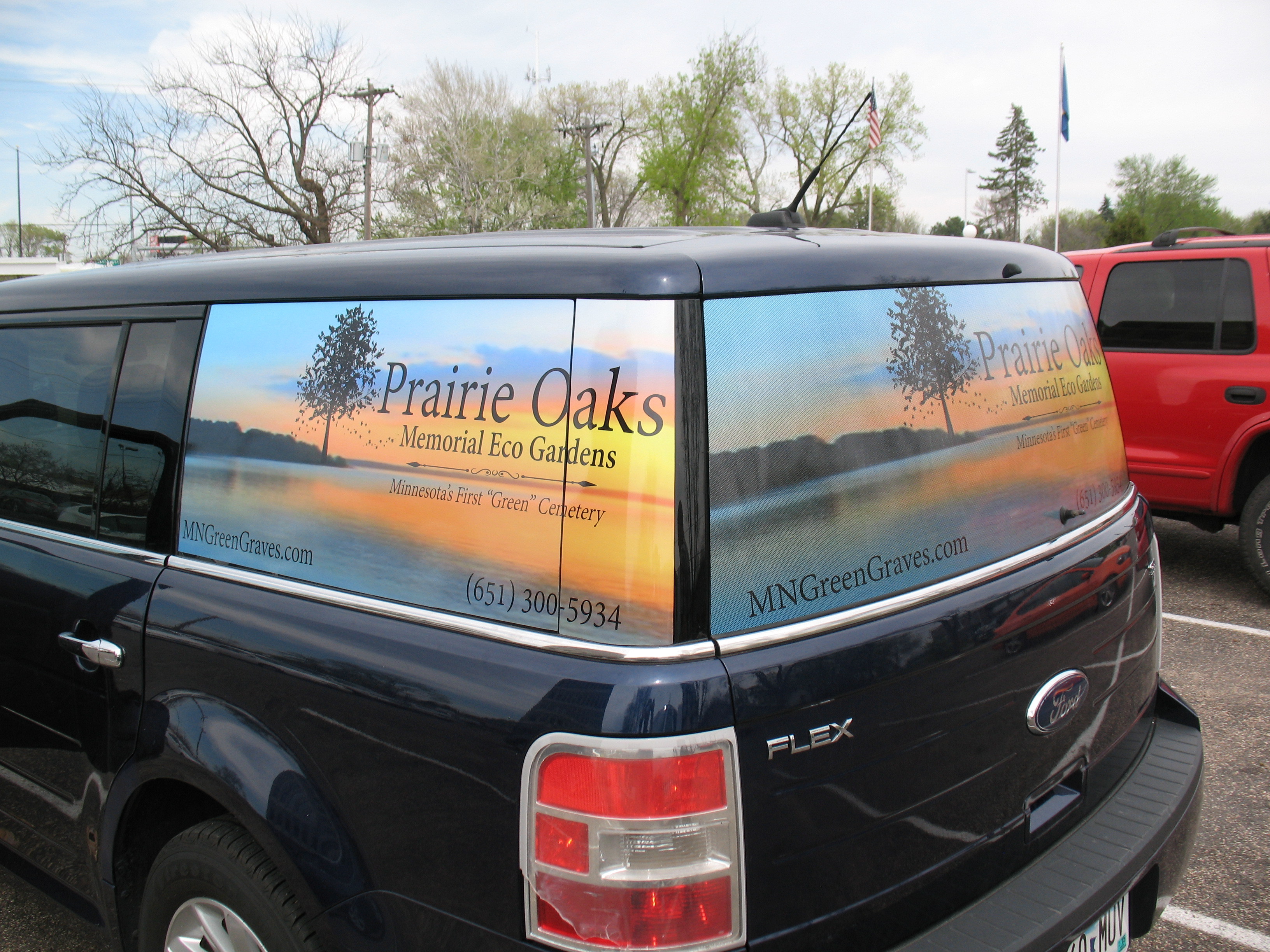 Vehicle Perforated Window Vinyl Wrap Saint Paul Minneapolis