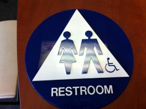 Restroom sign