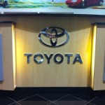 Toyota Reception desk logo