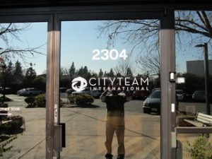 Window graphics for City Team International