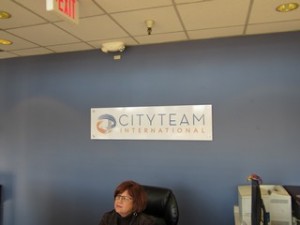 Lobby signage for City Team International