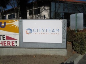 Monument sign panel for City Team International