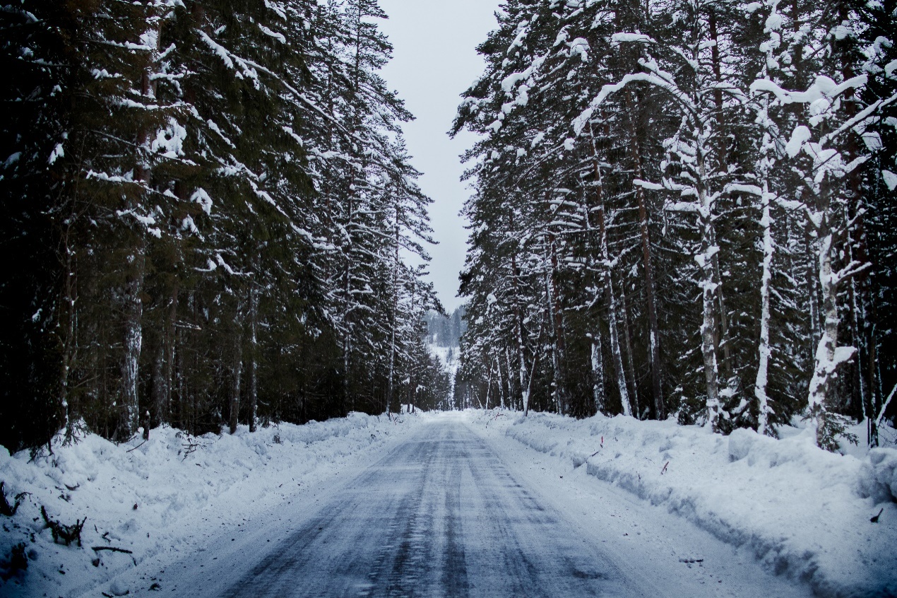 Road Covered With Snow