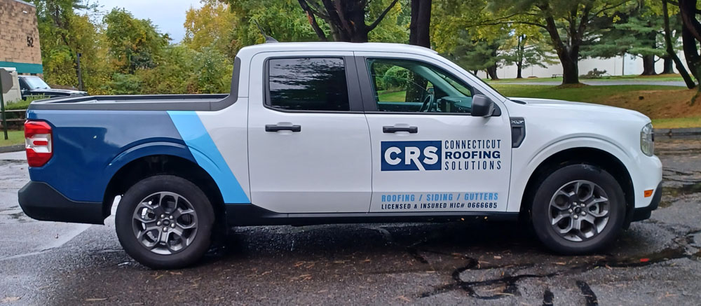 West Hartford, CT - Custom Vehicle Graphics for Branding for a Roofing Company