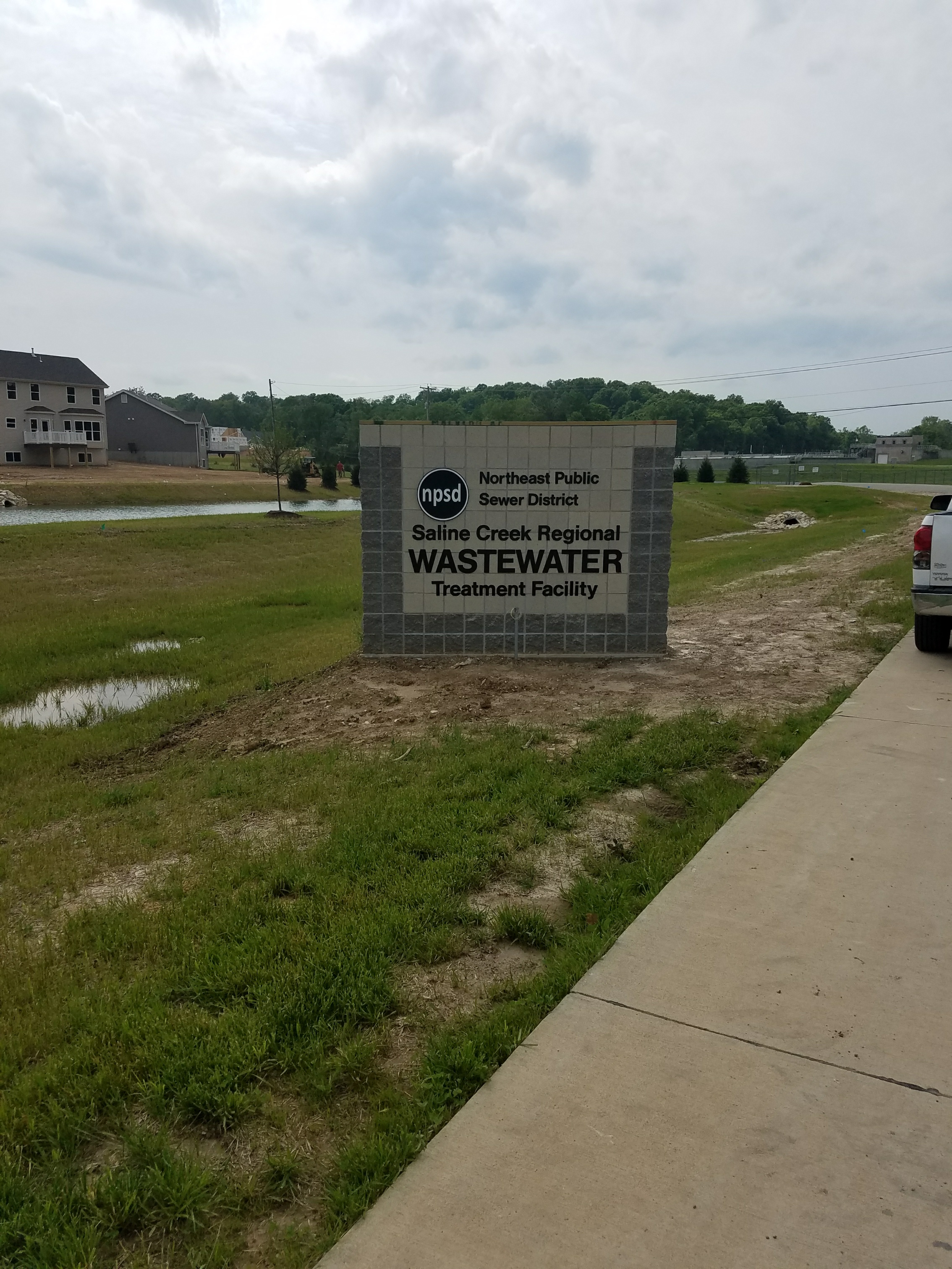 St. Louis County, MO – Custom Logo and Lettering for Monument Sign: Northeast Public Sewer District