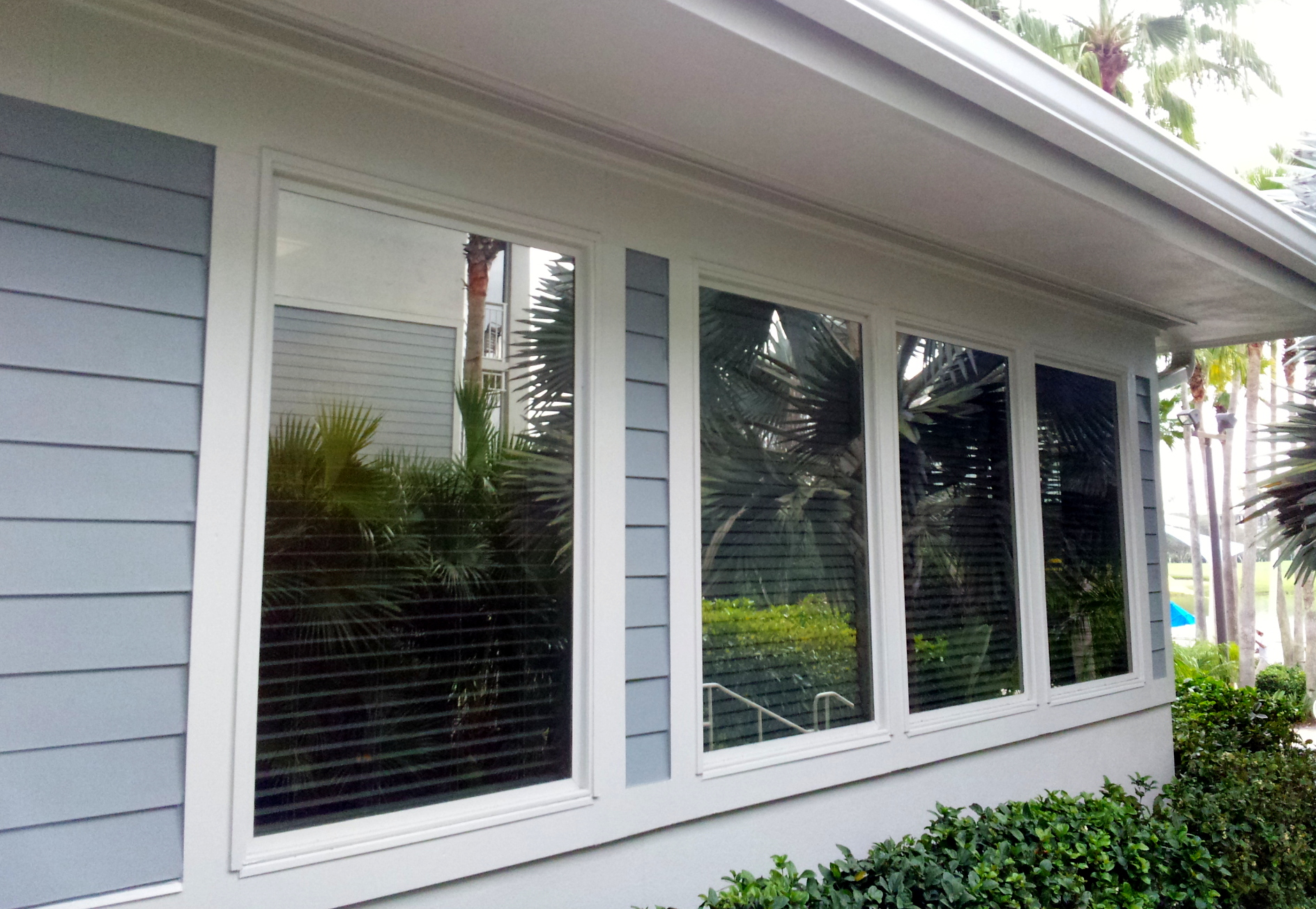 Marriott Vacation Club windows with Commercial Window Tint applied by The Solar Guy