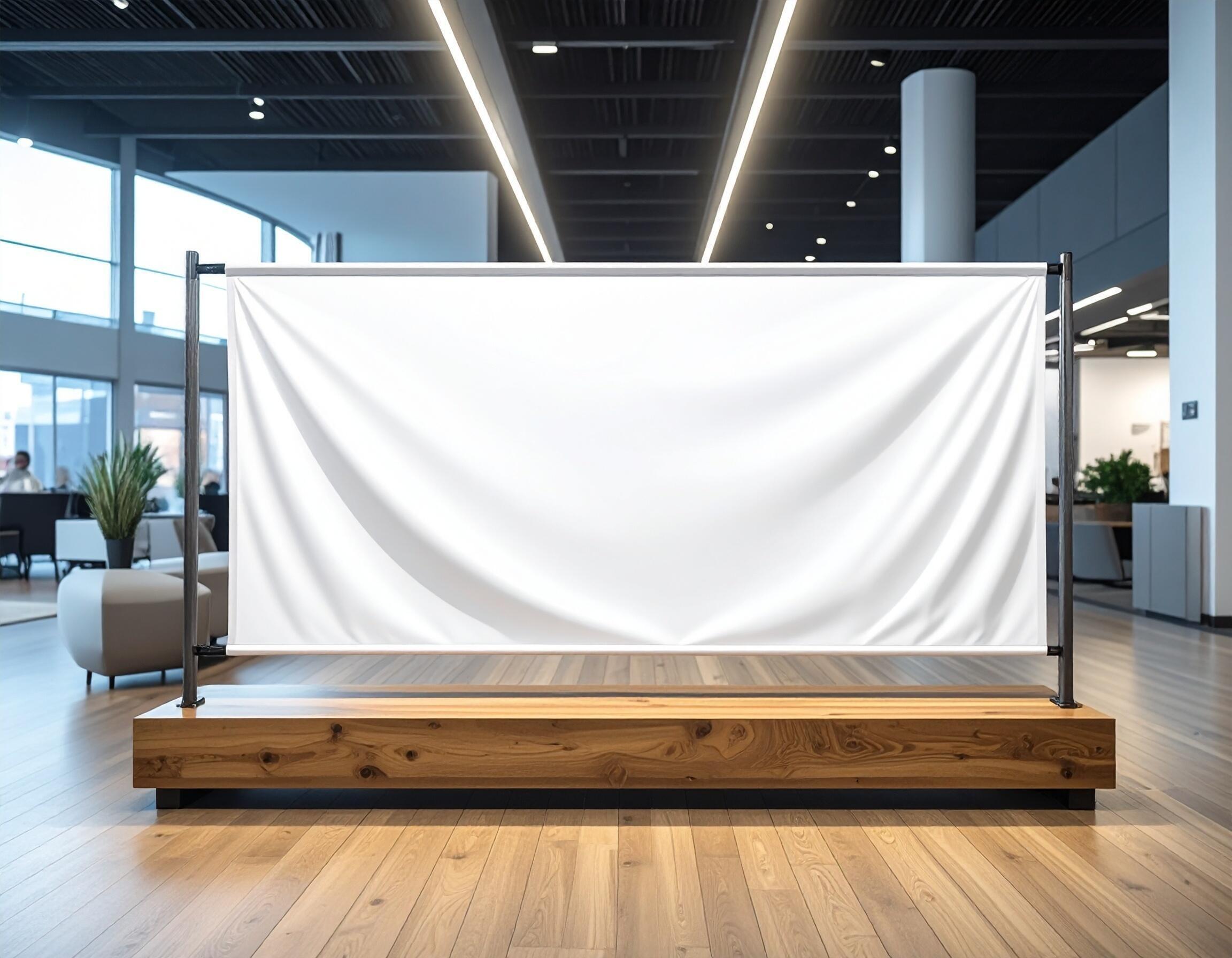 Indoor fabric banners for MFA, St. Pete, herald new exhibit.