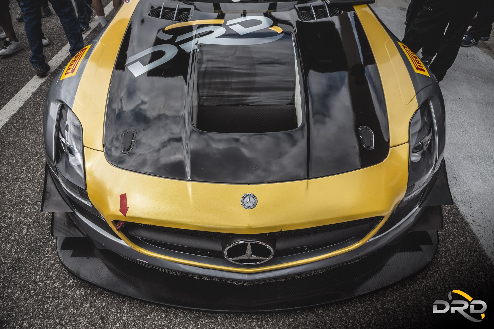 Tustin, CA – Custom Graphics for the Mercedes Race Car During Pirelli World Championship