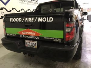 White Cut Vinyl applied to vehicle