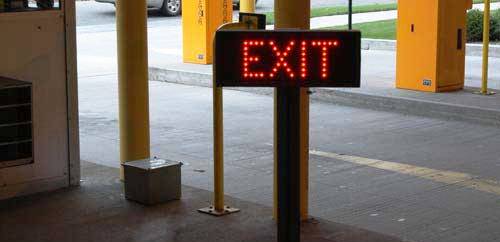 West Chester, PA - ADA LED Illuminated Enter and Exit Signs for Schools