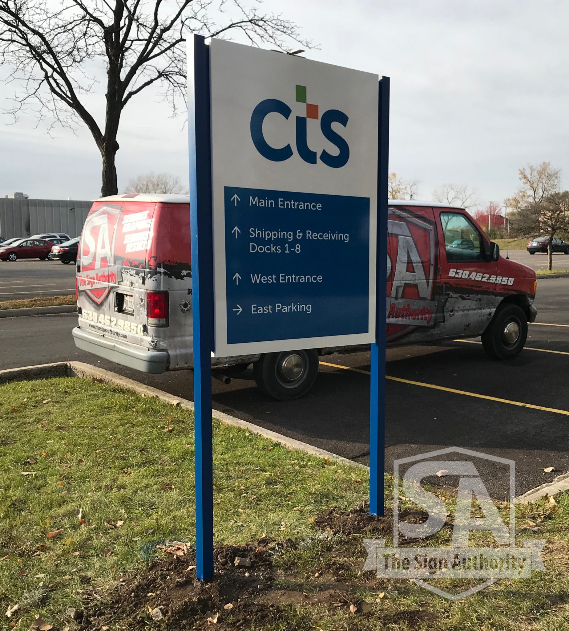 Custom Post and Panel Wayfinding Signs for CTS in Lisle, IL | Signage News
