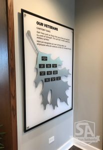 Custom Wall Plaque Display for Cantigny First Division Museum in Wheaton, IL