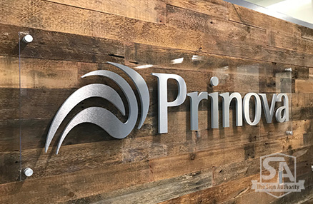 Custom Corporate Logo Lobby Sign for Prinova, Hanover Park, IL