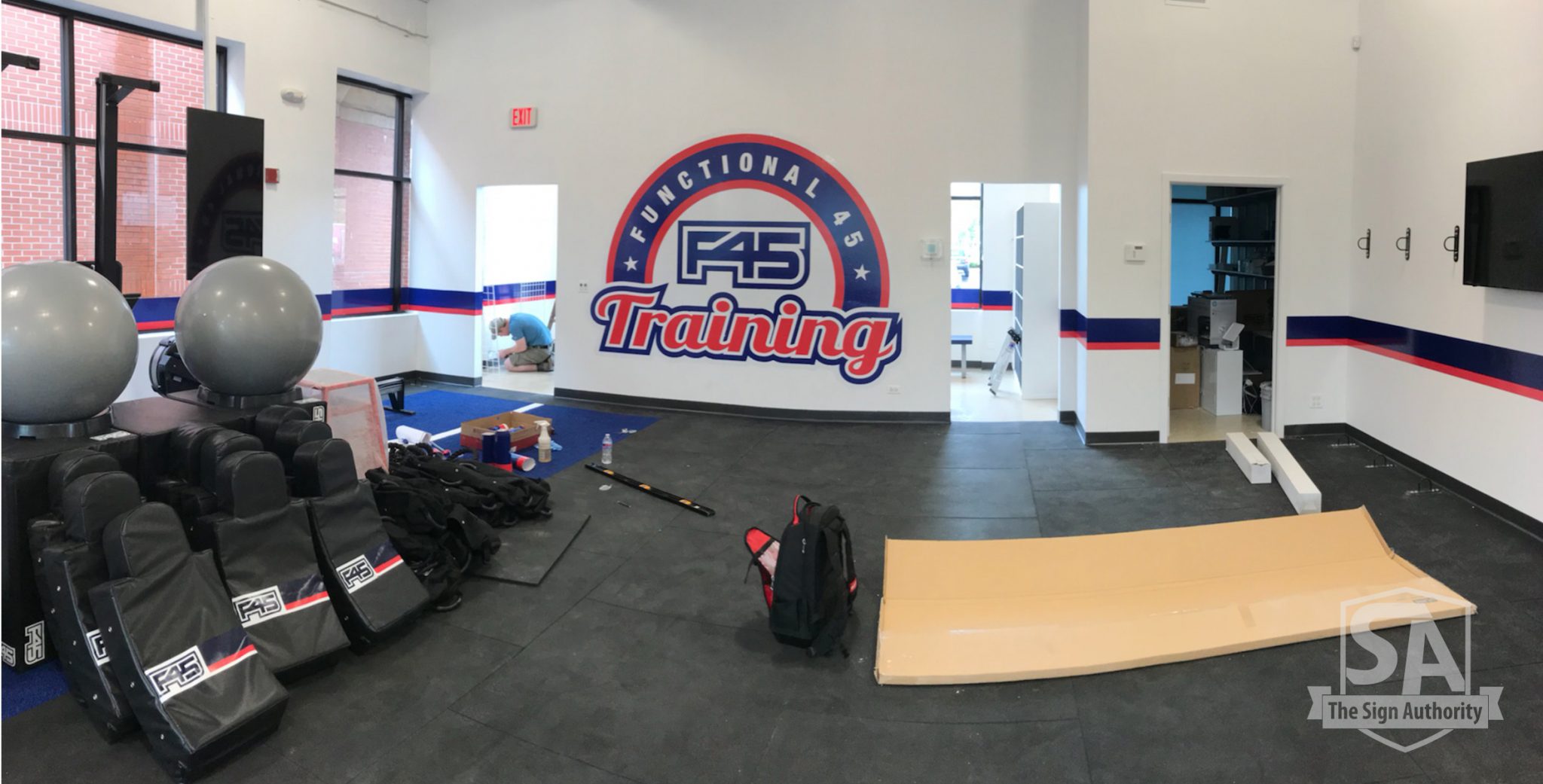 Custom Wall Graphics for F45 Training in Naperville and Schaumburg, IL